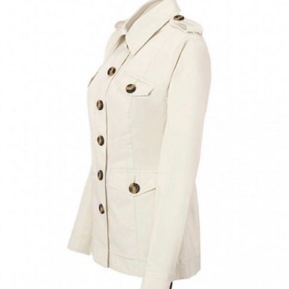 🧥CAbi Kenya Safari Off-White Jacket/Coat NWOT Size M - Picture 9 of 13